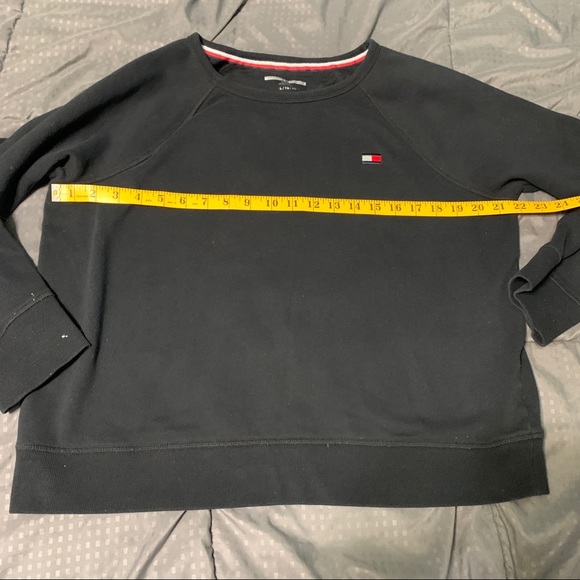 Tommy Hilfiger black sweatshirt men’s large FLAW - Picture 5 of 10